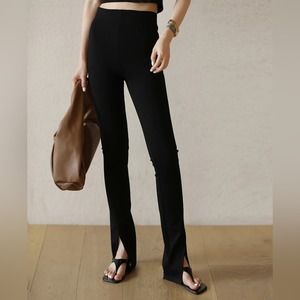 Revolve / Commense Black Split Hem Pants